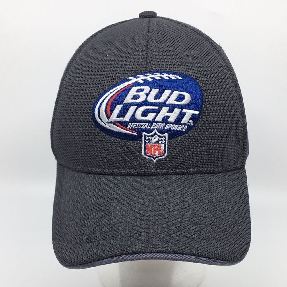 Bud Light NFL Football Men’s Baseball Cap Hat with hook and loop backstrap